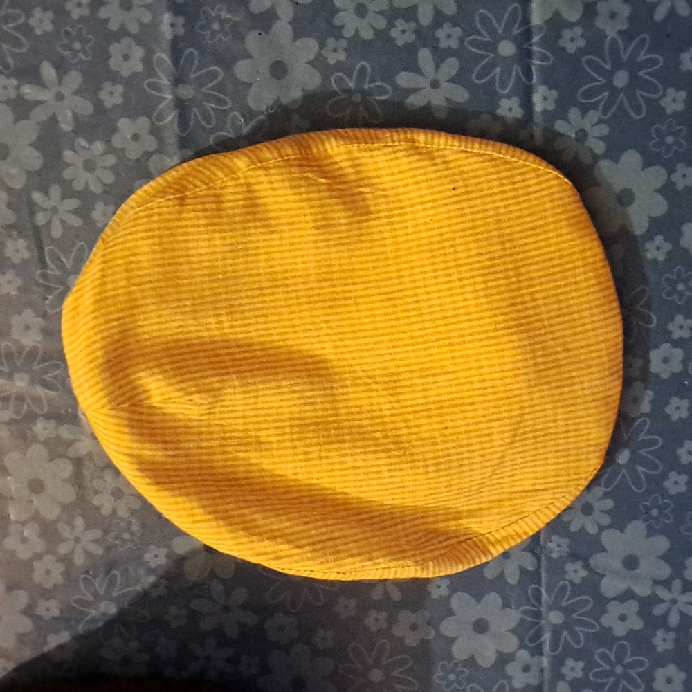 MENS Linen Flat Cap Sz L